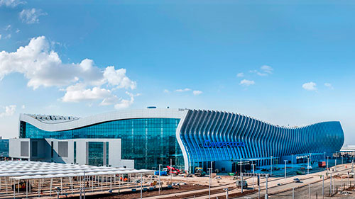 Поставки металлопродукции команией при строительстве Аэропорта в Симферополе Постройка аэропорта в Симферополе